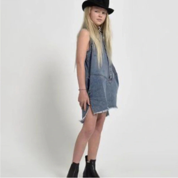 One teaspoon KIDS MINI denim BRAXTON DRESS size 9-10 - Picture 13 of 13